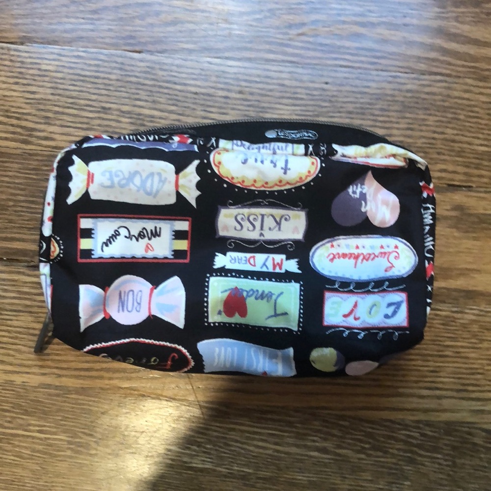 Black LeSportsac cosmetic pouch